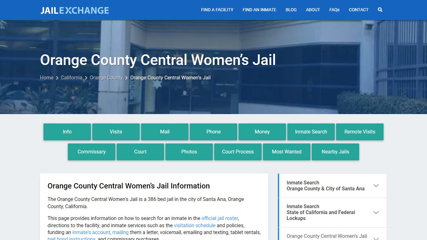 Orange County Central Women’s Jail - Jail Exchange